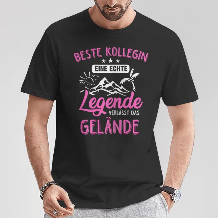 Women's Beste Kollegin Eine Legendeerleaves Das Gelände T-Shirt Lustige Geschenke