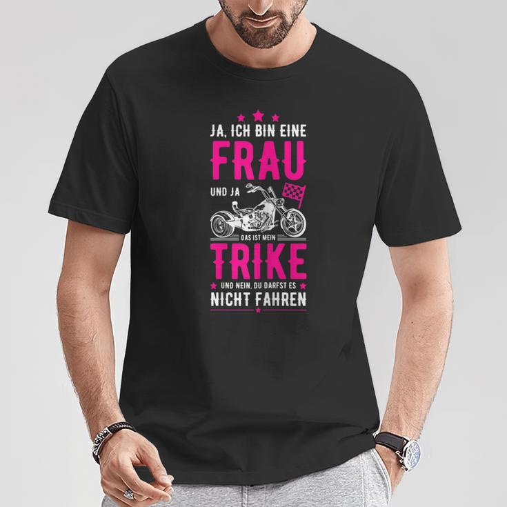 Women's Bin Eine Frau Und Ja Mein Trike T-Shirt Lustige Geschenke