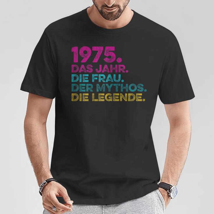 Women's Birthday intage 1975 Woman Myth Legend T-Shirt Lustige Geschenke