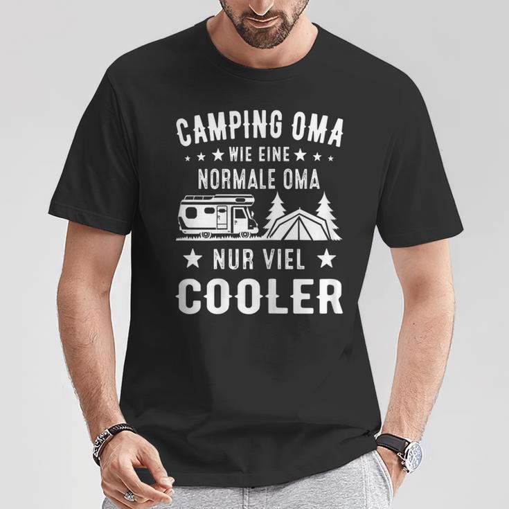 Women's Camping Grandma Wie Eine Normal Oma Nuriel Cooler T-Shirt Lustige Geschenke