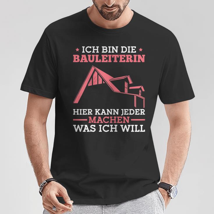 Women's Construction Line Construction Inspection Construction Site Construction Manager T-Shirt Lustige Geschenke