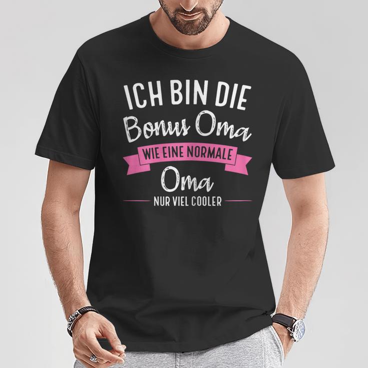 Women's Ich Bin Die Bonus Grandma Bonus Grandma Family T-Shirt Lustige Geschenke