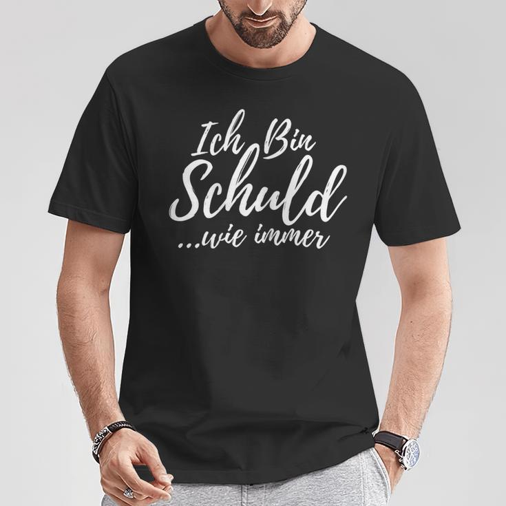 Women's Ich Bin Schuld Sarcastic T-Shirt Lustige Geschenke