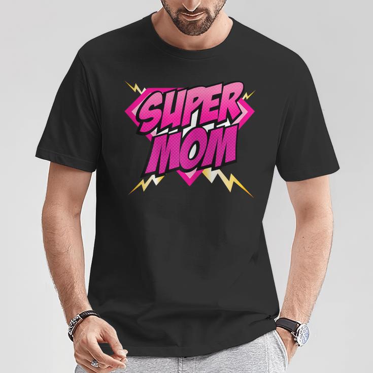 Women's Super Mom Superhero Mom Comic S T-Shirt Lustige Geschenke