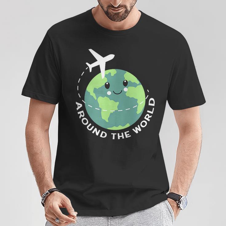 World Travel Around The World Trip Holidays T-Shirt Lustige Geschenke