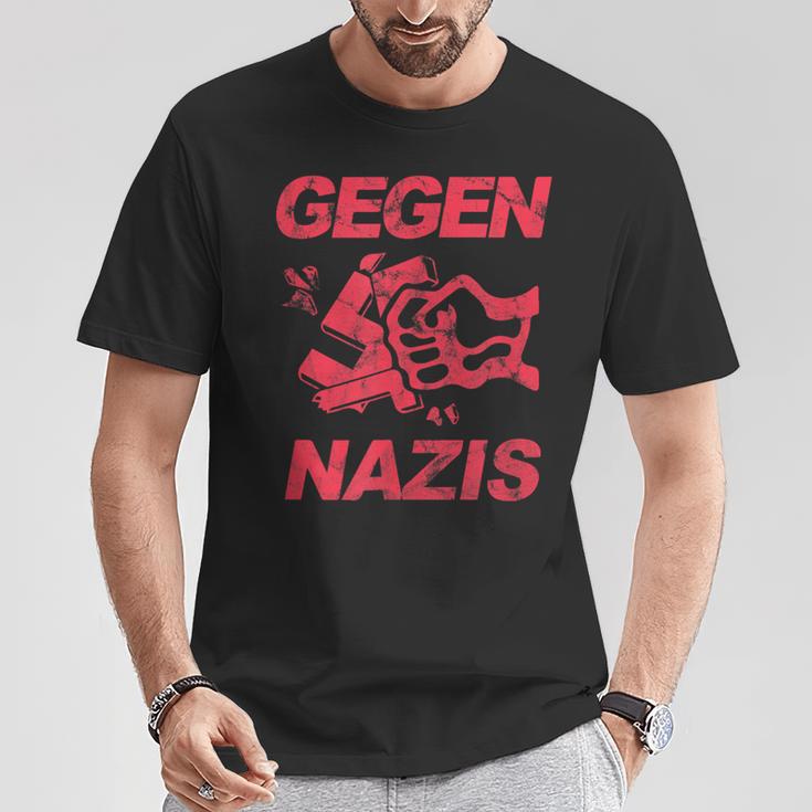 Zeichen Setzen Gegen Rechts Gegen Nazisintage T-Shirt Lustige Geschenke