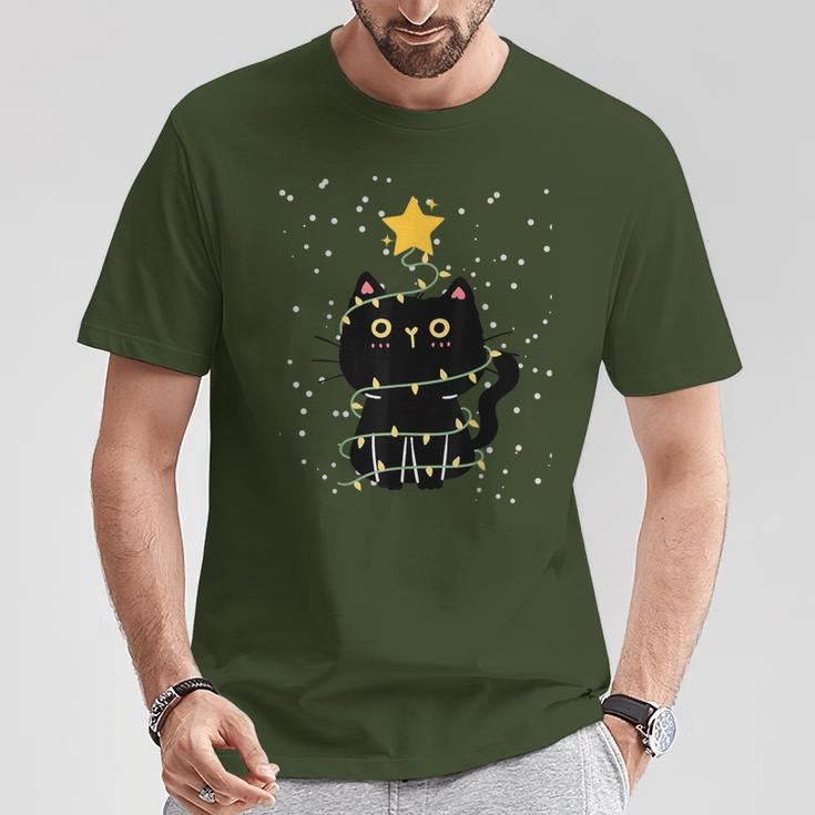 Cat Cat Lover Christmas Outfit Christmas T-Shirt Lustige Geschenke