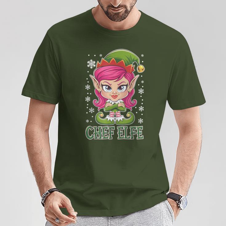 Chef Elf Saying Outfit Christmas T-Shirt Lustige Geschenke