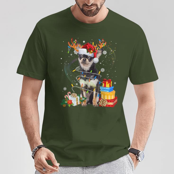 Chihuahua Reindeer Christmas Dogs T-Shirt Lustige Geschenke