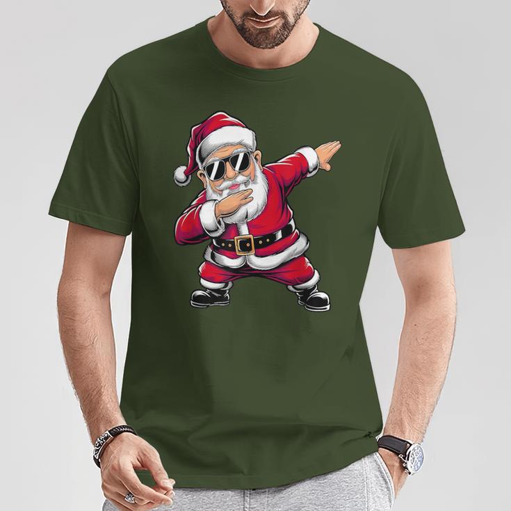 Christmas Boys Children Dabbing Santa T-Shirt Lustige Geschenke