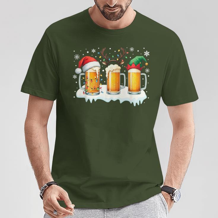 Christmas Outfit Beer Party Outfit Beer Beer Glasses T-Shirt Lustige Geschenke