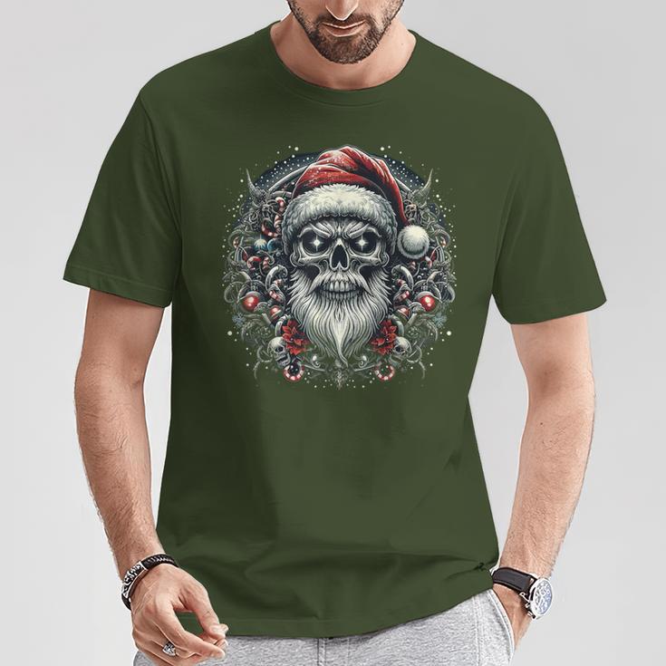 Christmas Skull Christmas Death Heavy Xmas T-Shirt Lustige Geschenke