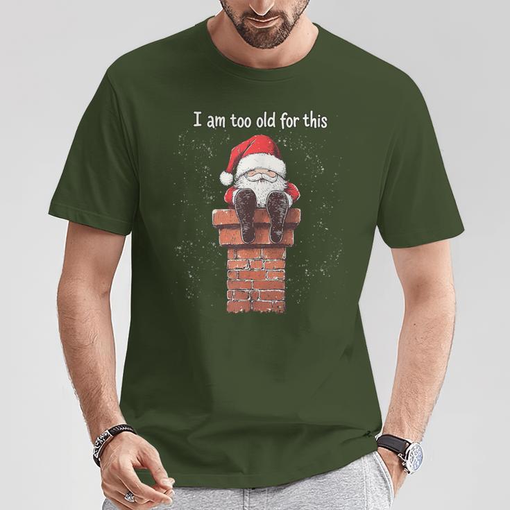 Christmas Tree Christmas Santa Chimney Christmas T-Shirt Lustige Geschenke