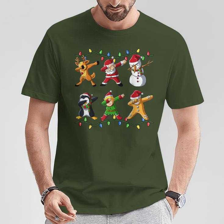 Dabbing Santa Elf Christmas Xmas T-Shirt Lustige Geschenke