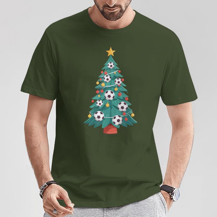 Football Christmas Tree Outfit For The Holidays T-Shirt Lustige Geschenke