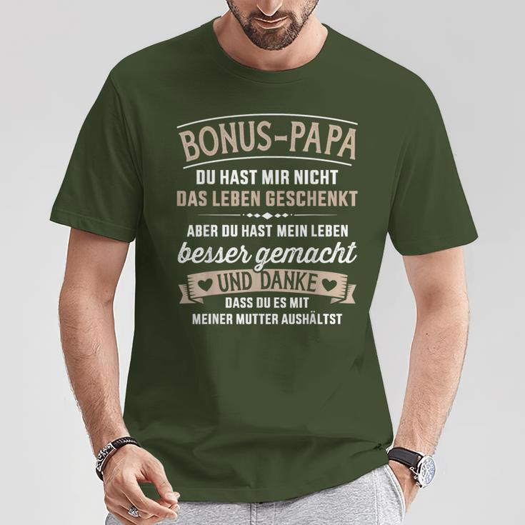 Bonus Dad Stepfather Saying Father's Day Christmas T-Shirt Lustige Geschenke