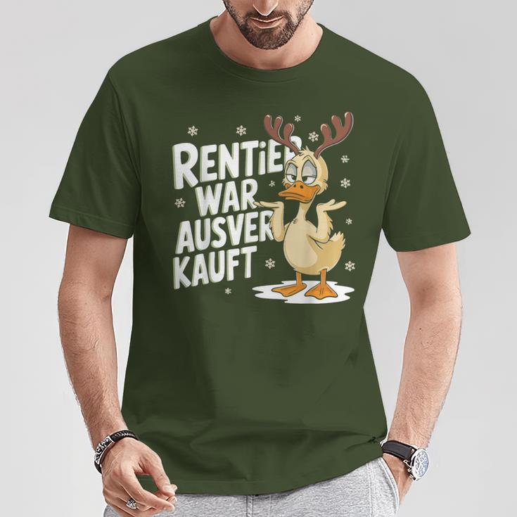 Christmas Elk Saying Reindeer Was Out Sold Out T-Shirt Lustige Geschenke