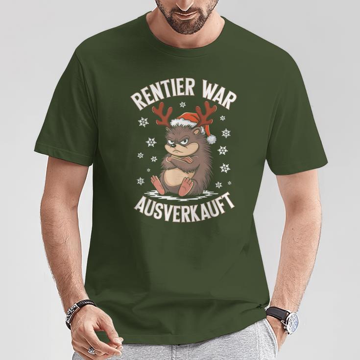 Christmas Hedgehog Reindeer Was Out Sold Out T-Shirt Lustige Geschenke