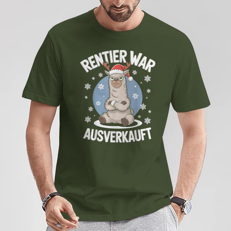 Christmas Lama Reindeer Was Out Sold Out T-Shirt Lustige Geschenke