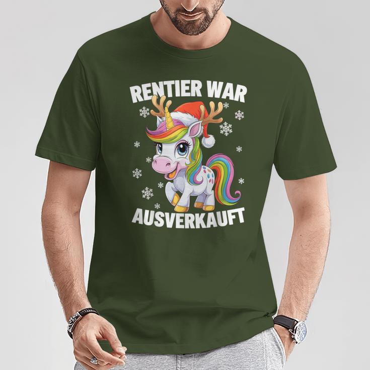 Christmas Unicorn Reindeer Was Out Sold Out T-Shirt Lustige Geschenke