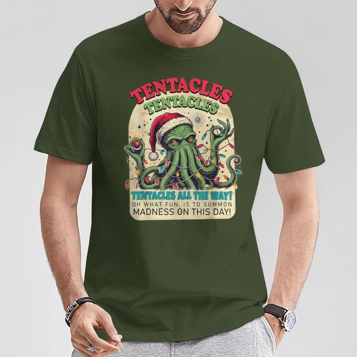 Cthulhu Christmas Tentacle Eldritch Holiday T-Shirt Lustige Geschenke