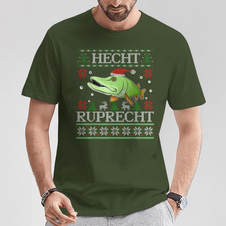 Fishing Christmas Fishing Pike Ruprecht T-Shirt Lustige Geschenke