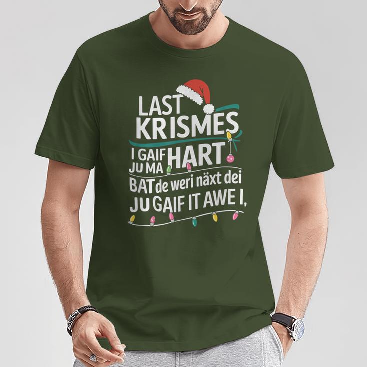 Last Christmas Parody Humour With Christmas Lights T-Shirt Lustige Geschenke