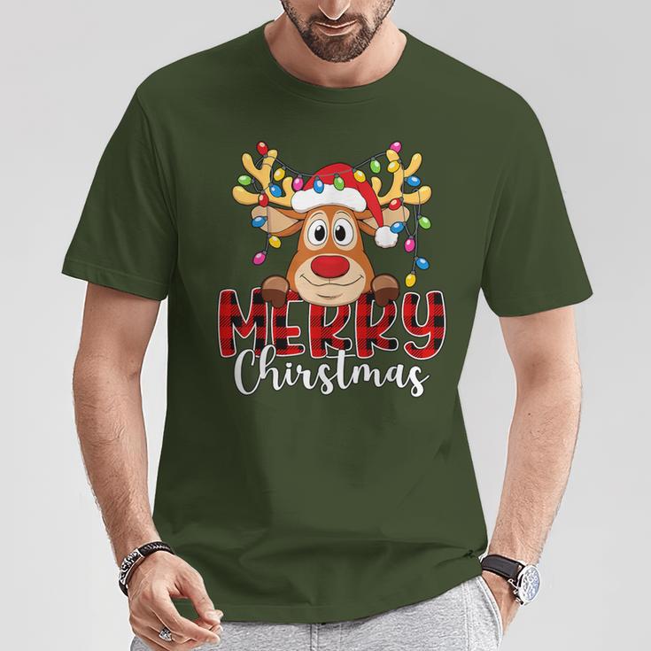 Reindeer Merry Christmas Family T-Shirt Lustige Geschenke