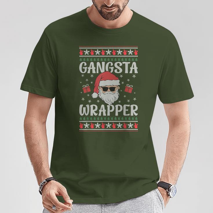 Gangsta Wrapper Saying Christmas Wrapping T-Shirt Lustige Geschenke