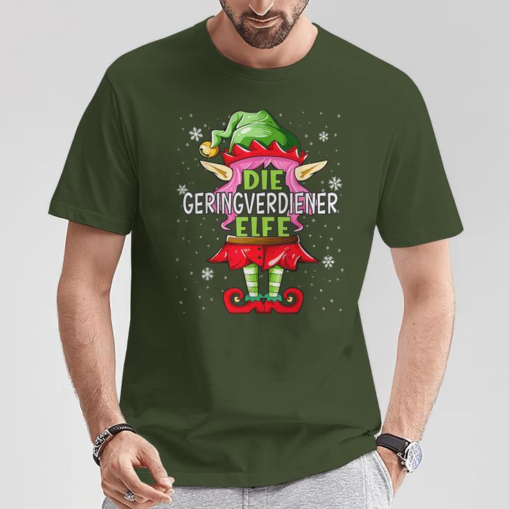 Geringverdiener Elf Christmas Family Christmas T-Shirt Lustige Geschenke