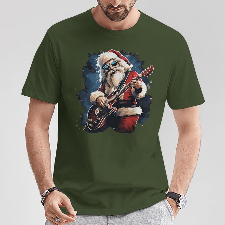 Hab Einen Rock & Roll Christmas Rock Santa Music Lovers T-Shirt Lustige Geschenke