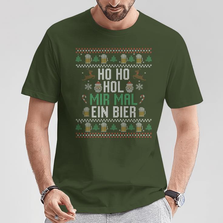 Ho Ho Hol Mir Mal Ein Bier Christmas T-Shirt Lustige Geschenke