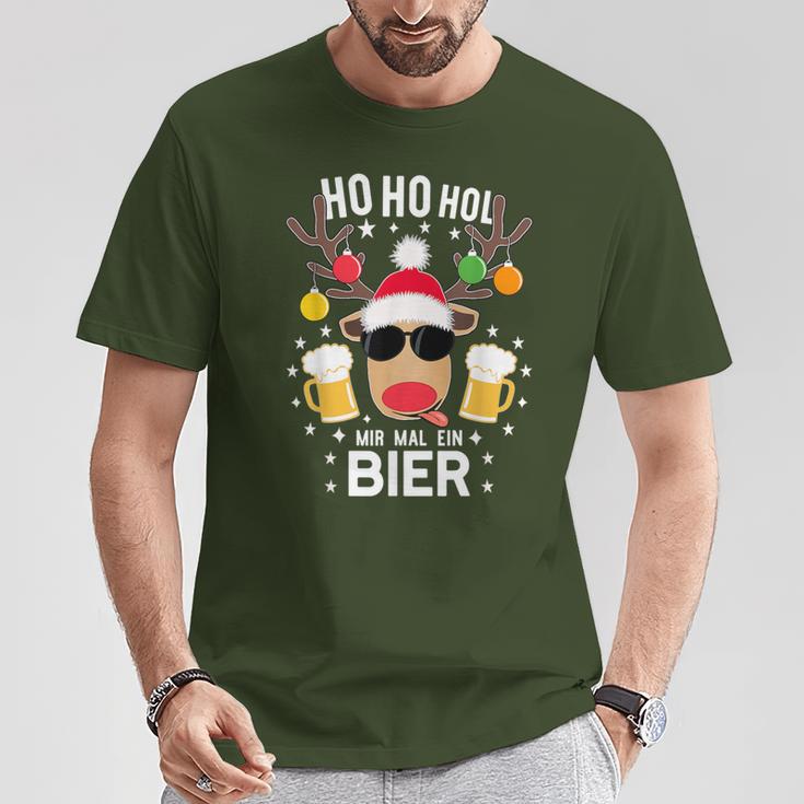 Ho Ho Hol Mir Mal Ein Bier Reindeer Christmas T-Shirt Lustige Geschenke