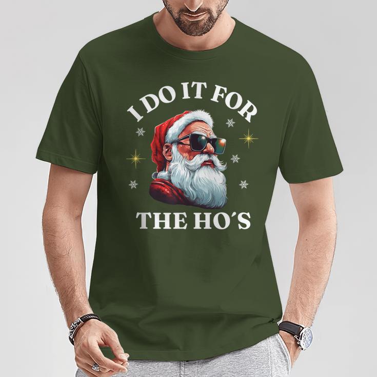 I Do It For The Ho's Santa T-Shirt Lustige Geschenke