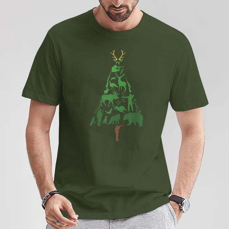 Hunter Hunting Christmas Tree Christmas Outfit Christmas T-Shirt Lustige Geschenke