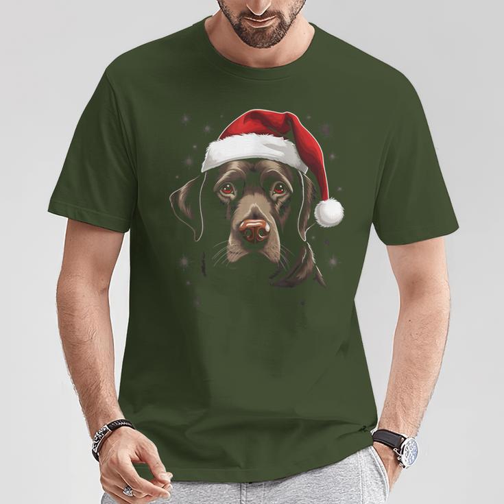 Labrador Dog Christmas Walking Dog Fan T-Shirt Lustige Geschenke