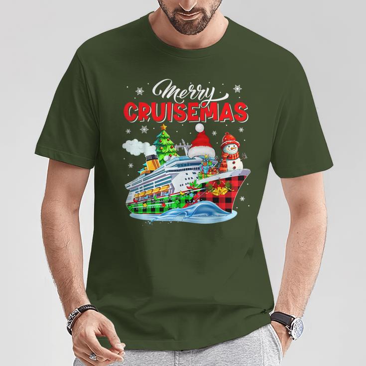 Merry Christmas Cruise Santa Cruise Ships Xmas Symbols Lover T-Shirt Lustige Geschenke