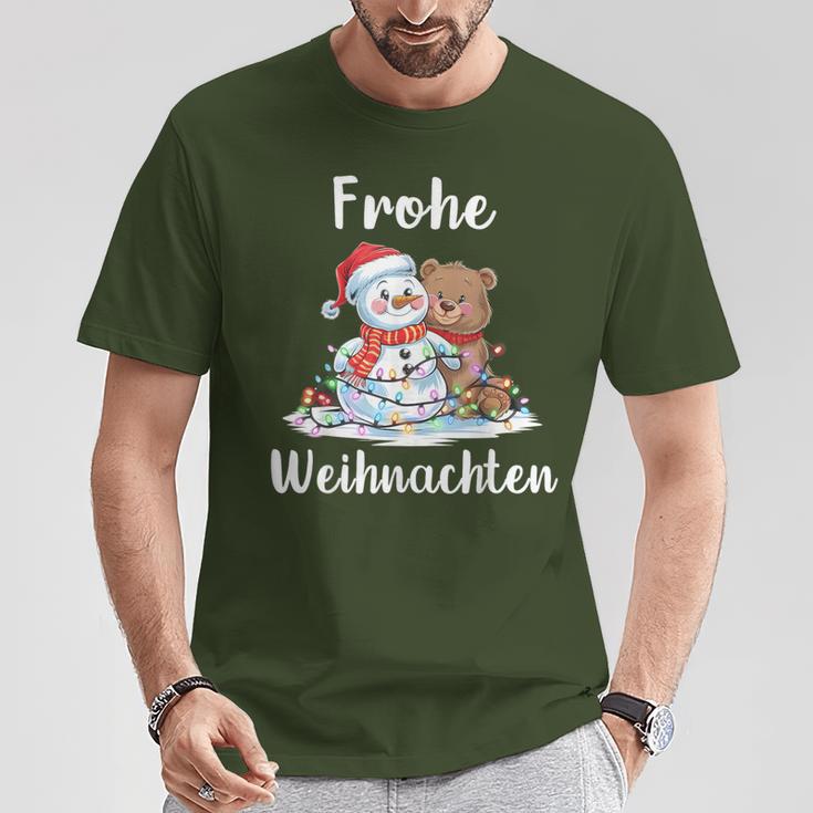 Merry Christmas Snowman Christmas Bear Christmas Eve T-Shirt Lustige Geschenke