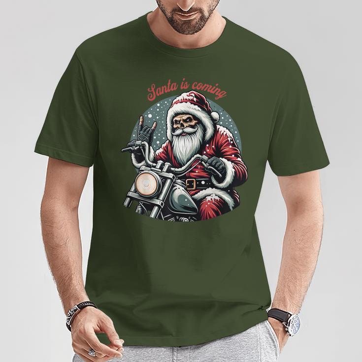 Motorcycle Santa Claus Biker Christmas & Women T-Shirt Lustige Geschenke