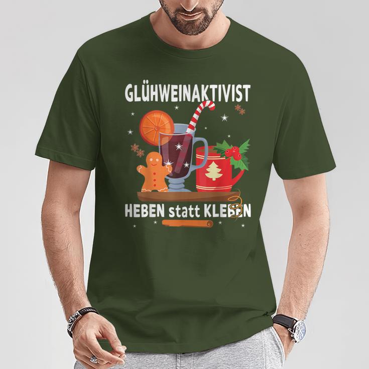 Mulled Wine Activist Heben Statt Kleben Christmas Mulled Wine T-Shirt Lustige Geschenke