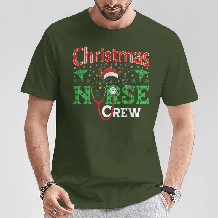 Nurse Christmas Reindeer Christmas Nurse Crew T-Shirt Lustige Geschenke