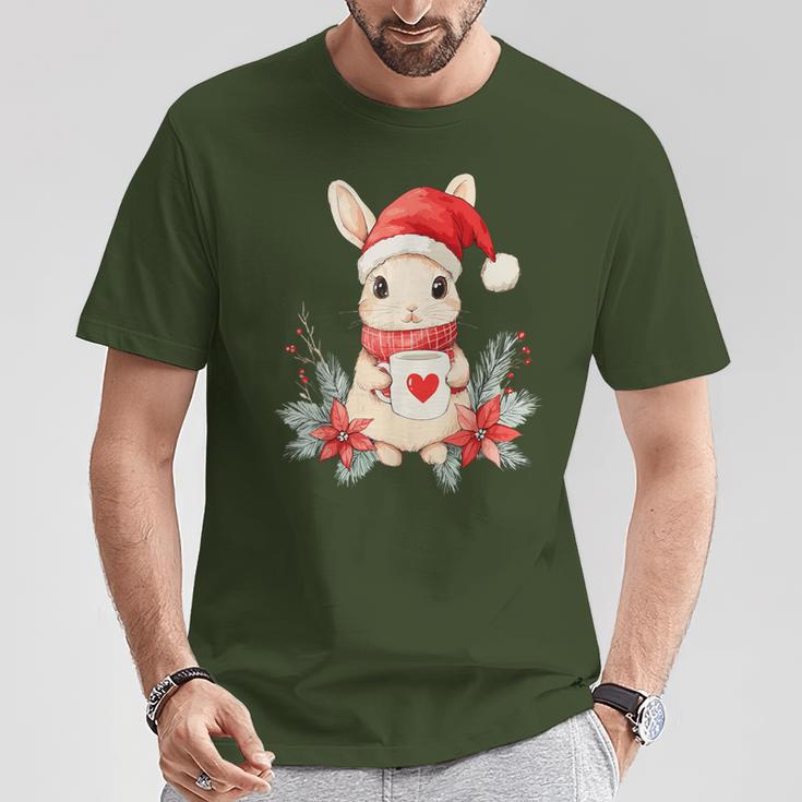 Rabbit Christmas Decoration Children Christmas Rabbit T-Shirt Lustige Geschenke