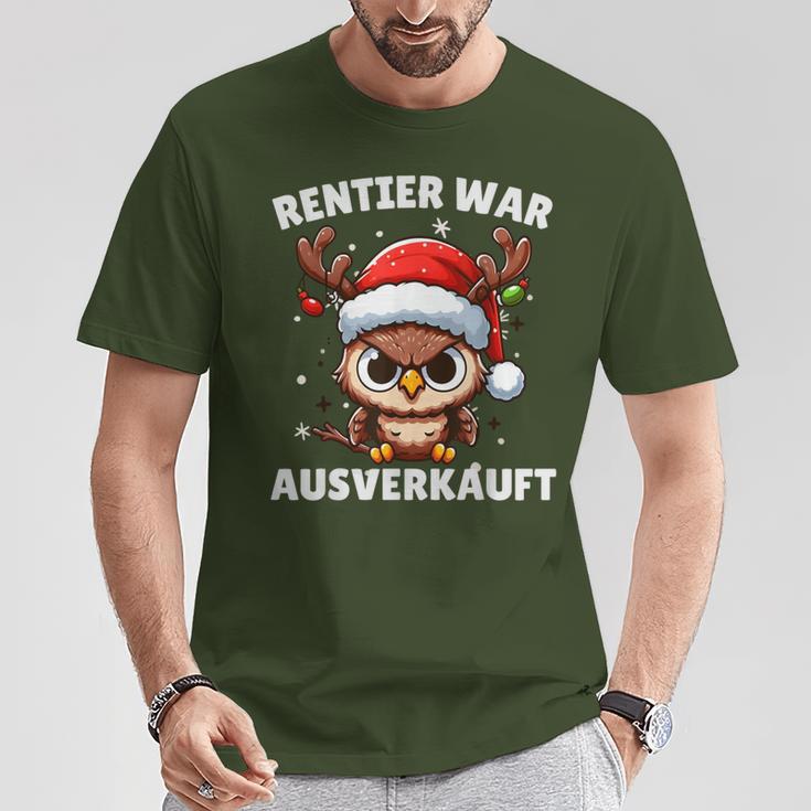 Reindeer Sold Out Christmas Owl T-Shirt Lustige Geschenke