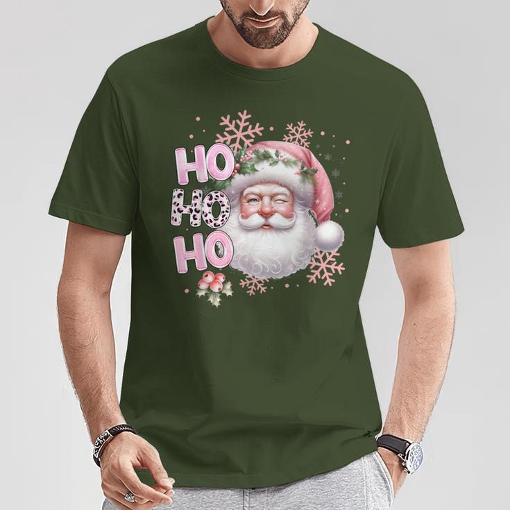 Santa Claus Pink Christmas Holidays Girls T-Shirt Lustige Geschenke