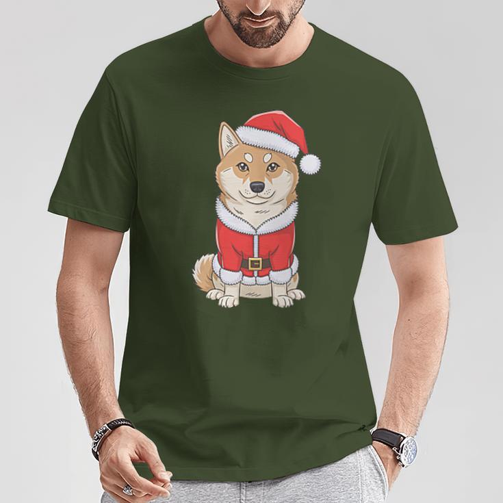 Shiba Inu Santa Claus Christmas T-Shirt Lustige Geschenke