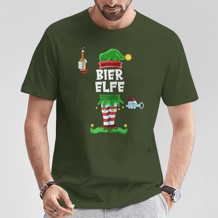 Women's Beer Elf Partner Look Beer Drinking Christmas Family T-Shirt Lustige Geschenke