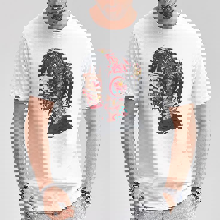 Anime Manga Gráfico Ojos Rojos Arte Anime Camiseta unisex Regalos divertidos