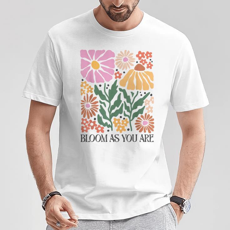 Boho Summer Flower Botanical Nature Lover Floral Wild Flower T-Shirt Lustige Geschenke