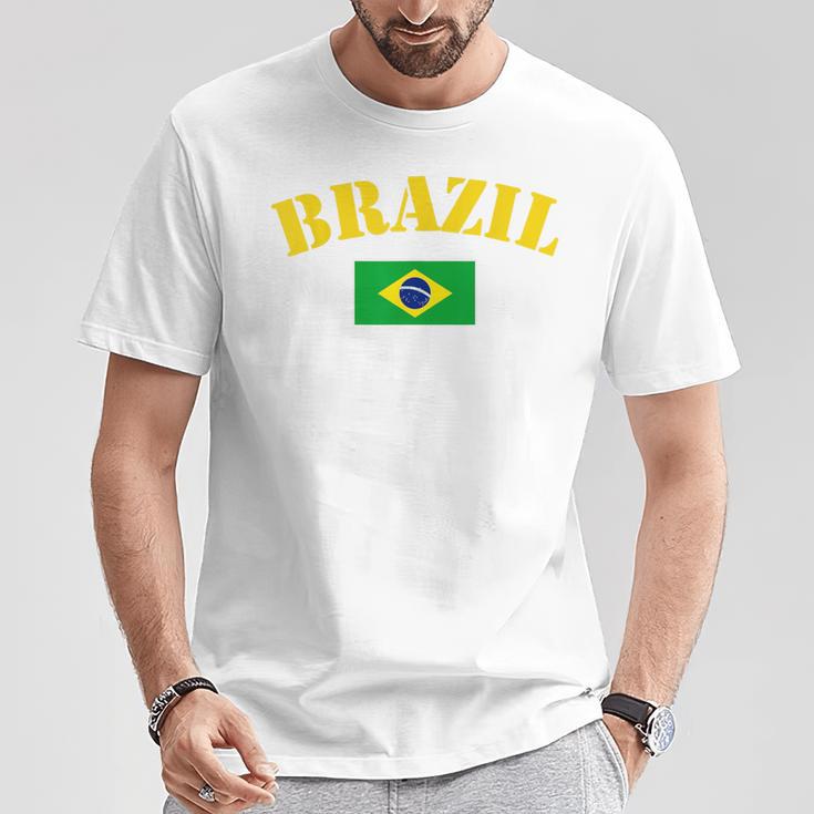 Brazil For Brazilian Boys And Girls With Brazilian Flag Day Green T-Shirt Lustige Geschenke