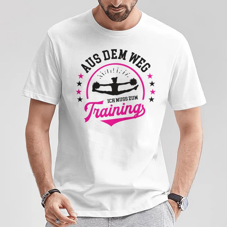 Cheerleading Cheerdance Aus Dem Weg Ich Muss Zum Training German T-Shirt Lustige Geschenke